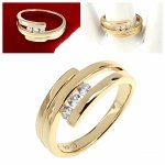 Goldring 18,60 mm. vergoldete Verlobung Xuping