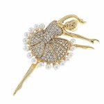 elegante Goldbrosche