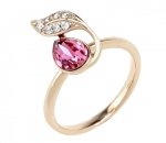 Goldring 18,60 mm. vergoldete Verlobung Xuping