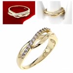 Goldring 18,60 mm. vergoldete Verlobung Xuping