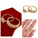 Goldring 18,60 mm. vergoldete Verlobung Xuping