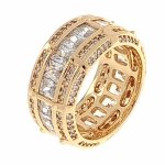 Goldring 17,30 mm. vergoldete Verlobung Xuping