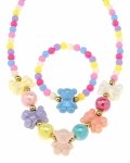 Schmuckset für ein Mädchen Set Halskette Armband Chirurgenstahl Kristalle Perle
