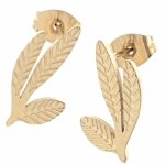 goldene Ohrringe aus Edelstahl