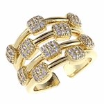 Goldring 17,00 mm. vergoldete Verlobung Xuping