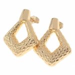 gold plated earrings with exclusive cubic zirconia