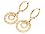 gold earrings made of stainless steel