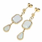 gold earrings made of stainless steel