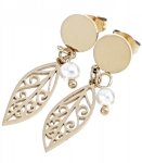 gold earrings made of stainless steel