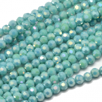 Glass beads faceted strands