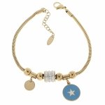 BRACELET GOLD CELEBRITY STAINLESS STEEL