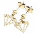 gold earrings made of stainless steel