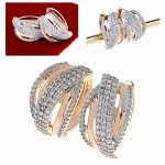 exclusive swarovski gold-plated earrings