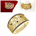 gold ring 17,00mm. gold-plated engagement xuping