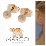 gold plated earrings with exclusive cubic zirconia