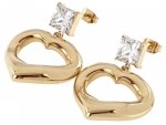 gold earrings made of stainless steel