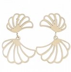 gold earrings made of stainless steel