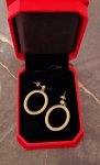 gold earrings made of stainless steel