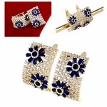 gold plated earrings with exclusive cubic zirconia