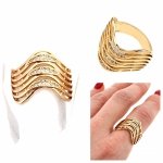gold ring 18,60mm. gold-plated engagement xuping