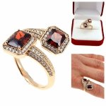 gold ring 18,60mm. gold-plated engagement xuping