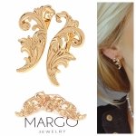 gold plated earrings with exclusive cubic zirconia