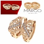 exclusive swarovski gold-plated earrings
