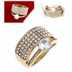 ring 19,00mm gold stainless steel