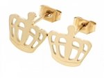 gold earrings made of stainless steel