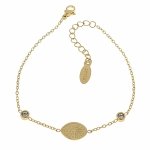 BRACELET GOLD CELEBRITY STAINLESS STEEL