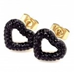 gold earrings made of stainless steel