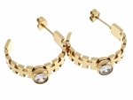 gold earrings made of stainless steel