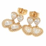 gold plated earrings with exclusive cubic zirconia