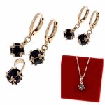 18k gold plated set pendant earrings xuping