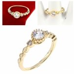 gold ring 18,60mm. gold-plated engagement xuping