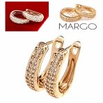 exclusive swarovski gold-plated earrings