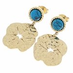 gold earrings made of stainless steel