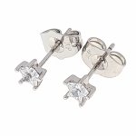gold plated earrings with exclusive cubic zirconia