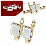 gold plated earrings with exclusive cubic zirconia