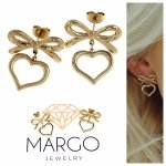 gold earrings made of stainless steel