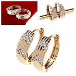 exclusive swarovski gold-plated earrings