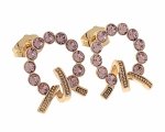 exclusive swarovski gold-plated earrings