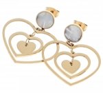 gold earrings made of stainless steel