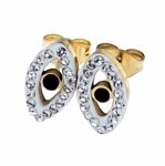 gold earrings made of stainless steel