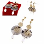 gold earrings made of stainless steel