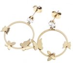 gold earrings made of stainless steel
