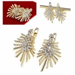 gold plated earrings with exclusive cubic zirconia