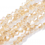 Glass beads faceted strands