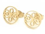 gold earrings made of stainless steel