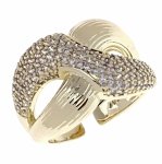 gold ring 17,00mm. gold-plated engagement xuping